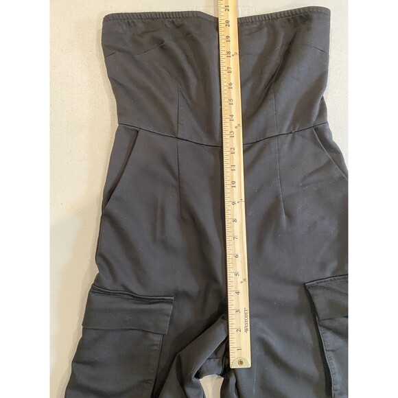 Forever 21 Jumpsuit Womens Small Wide Leg Cargo Goth Grunge Whimsigoth Vamp - Picture 6 of 8